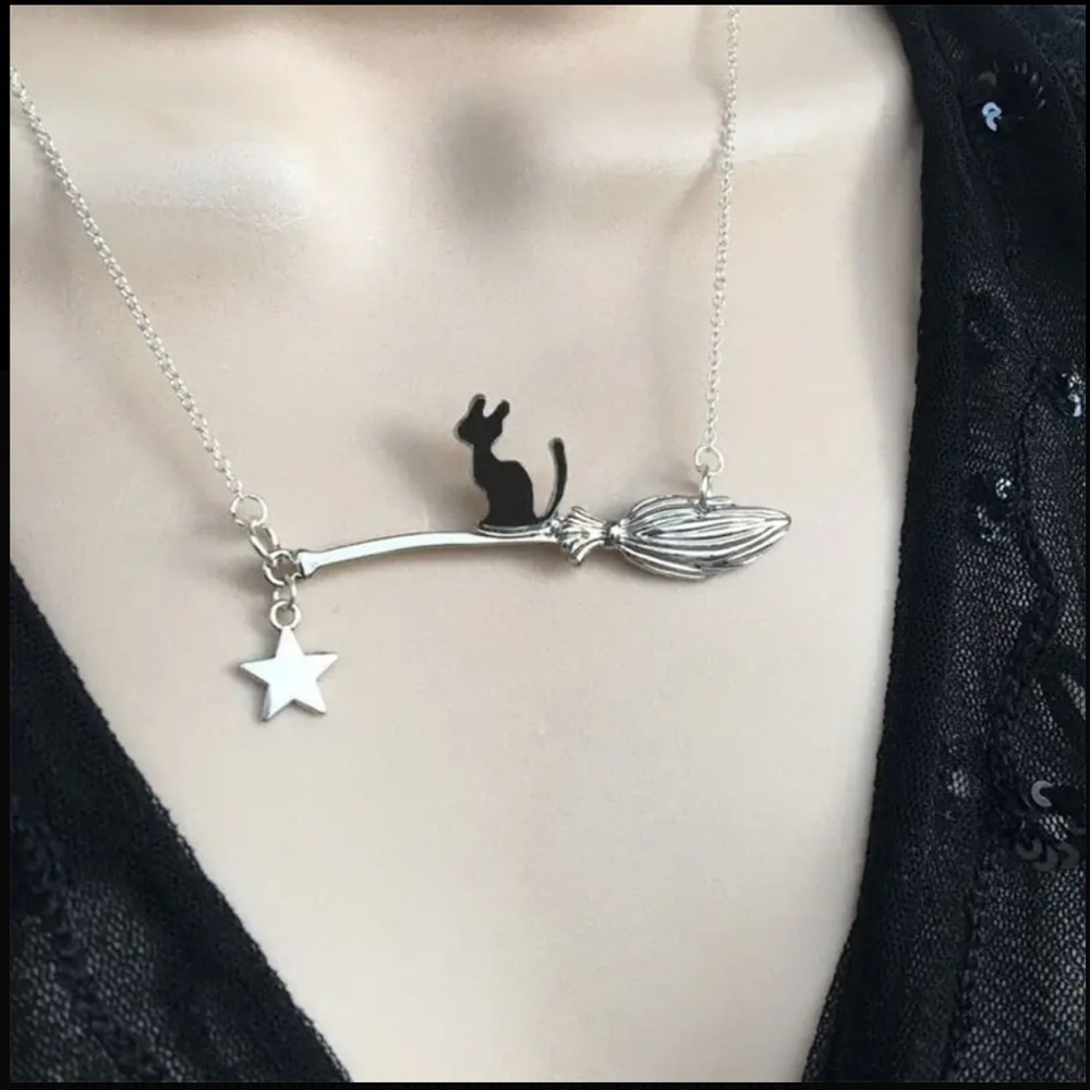 Black Cat Necklace - Black Cat Pendant- Cat Lovers Necklace - Cat Jewelry